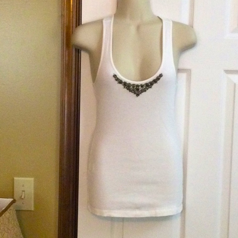 Express Ribbed Race back tank top